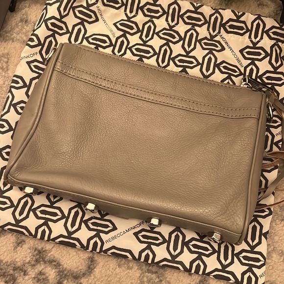 Rebecca Minkoff Grey Leather Bag Silver Hardware - Picture 2 of 4